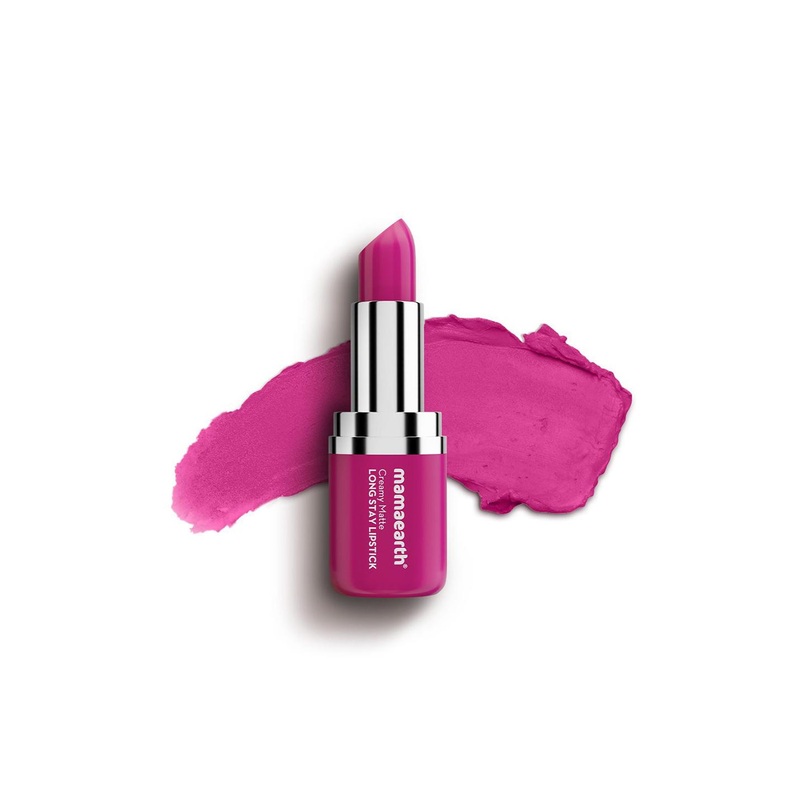 Mamaearth Murumuru Butter and Vit-E Creamy Matte Long Stay Lipstick- Pink Camellia- 4.2g