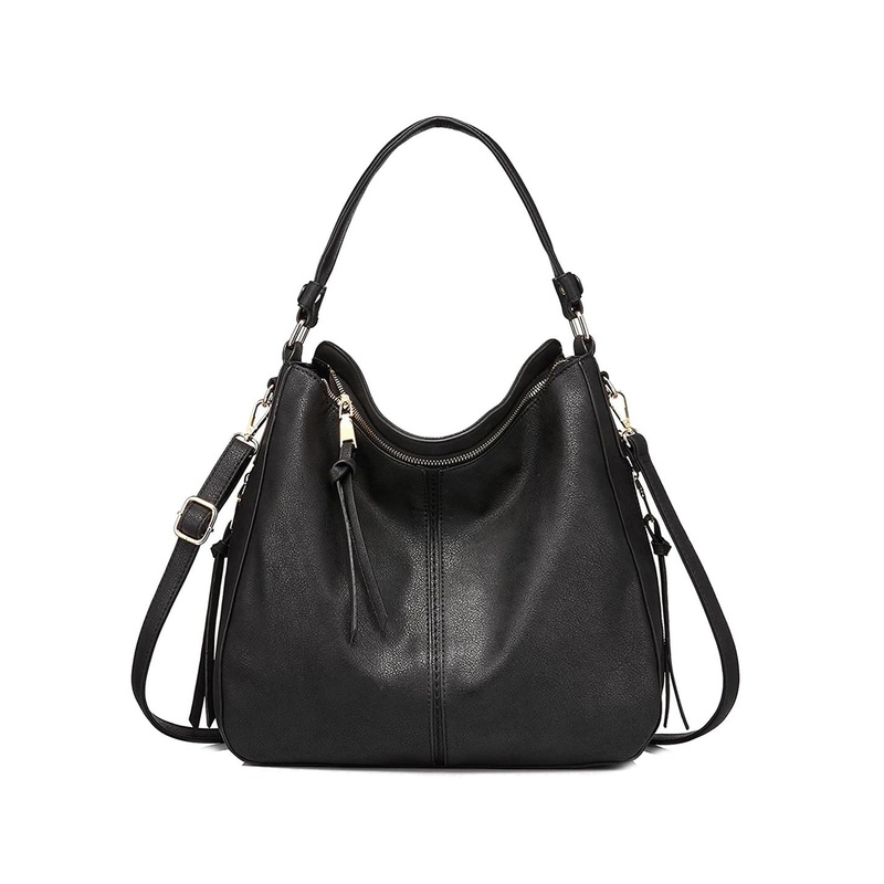 Mast & Harbour Textured Half Moon Hobo Bag