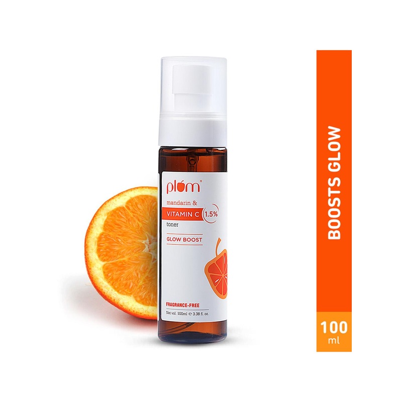 Plum 1.5% Vitamin C Alcohol-Free Spray Toner With Mandarin & Witch Hazel For Glow – 100 ml
