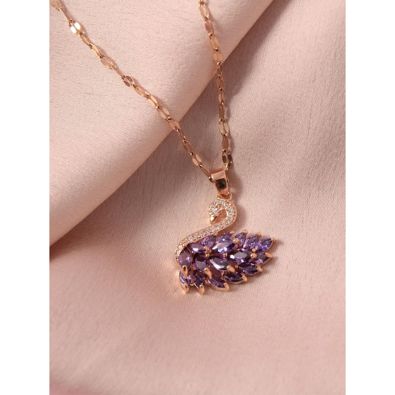 SALTY  Stainless Steel Millenia Dancing Swan Pendants With Chains