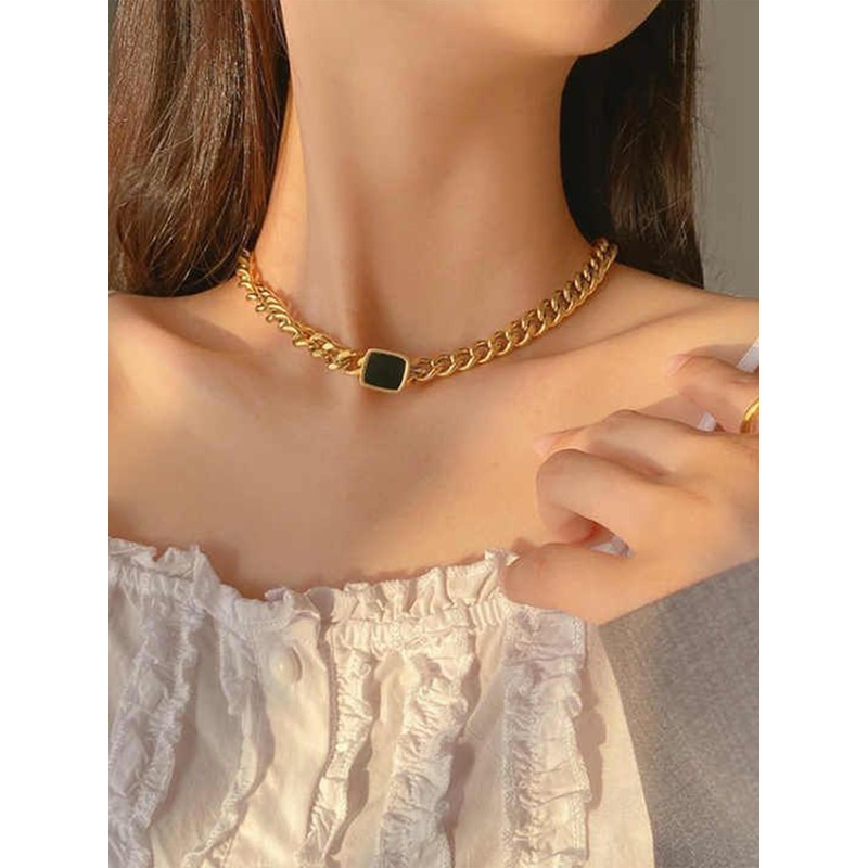 SZN Gold-Plated Stainless Steel Choker Necklace