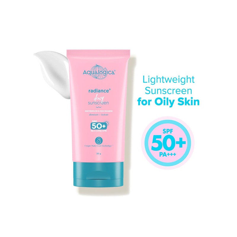 Aqualogica SPF 50+ PA+++ 30g Oily Skin No White Cast Lightweight Radiance Dewy Sunscreen