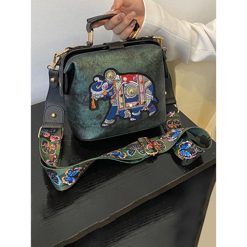 Diva Dale Embellished Structured Sling Bag