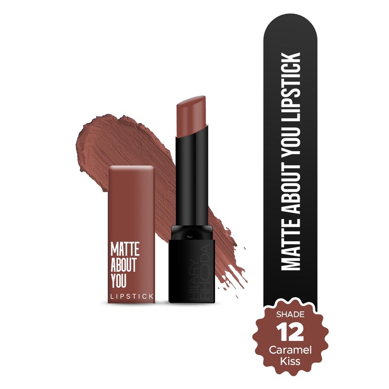 Hilary Rhoda Matte About You One Stroke Application Lipstick- 3 g – Caramel Kiss 12