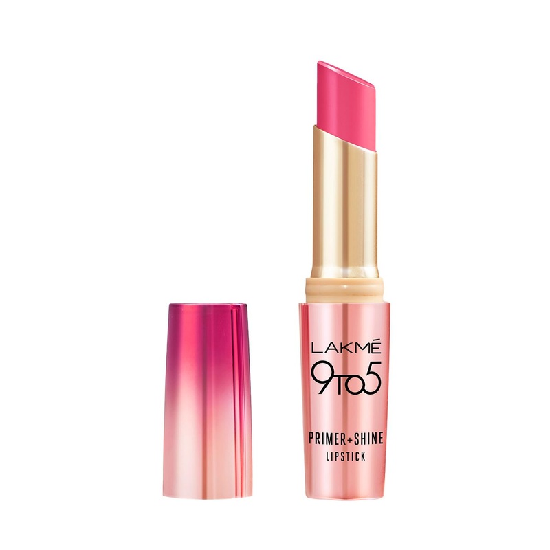 Lakme 9to5 Primer + Shine Lipstick Built-In Primer For Instant Shine 3.6g – Pink Rose