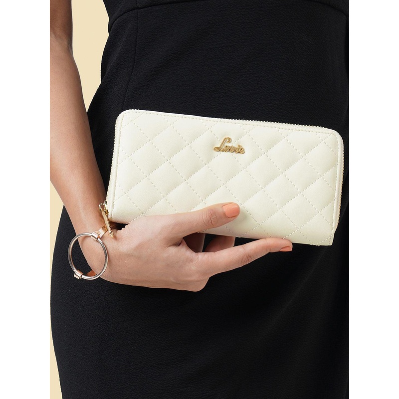 Lavie Quilt Eden Women White Zip Around Wallet
