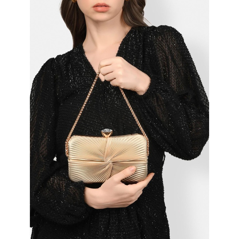 Lavie Women Ruby Knot Framed Clutch