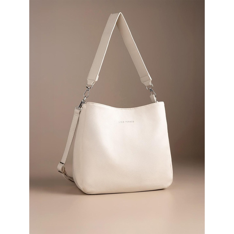 Lino Perros Off-White Solid Hobo Bag