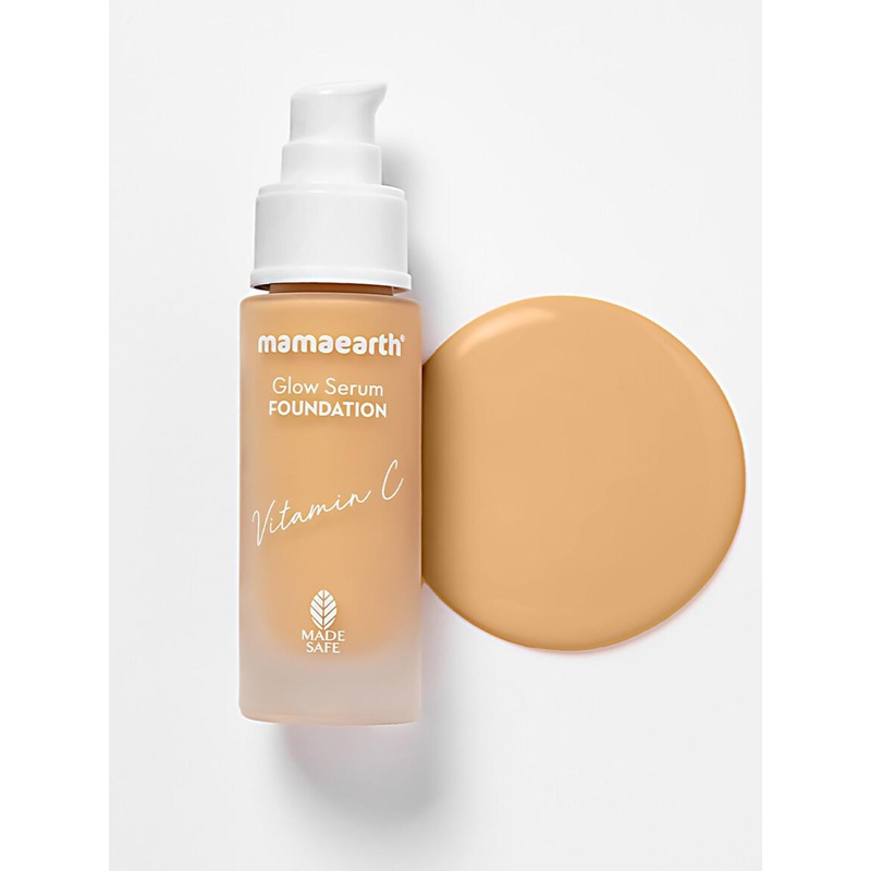 Mamaearth Glow Serum Foundation with Vit. C & Turmeric for 12-Hour Stay 30ml- Nude Glow 03