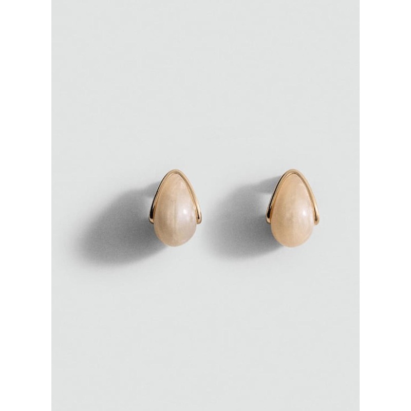 MANGO Teardrop Shaped Drop Earrings