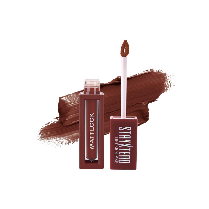 MATTLOOK Stayxtend Non Sticky Lip Mousse Enriched With Vitamin E – 4 ml- Choco Latte-23