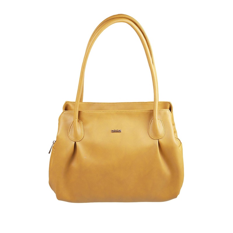 Mochi Women Yellow Solid Shopper Shoulder Bag
