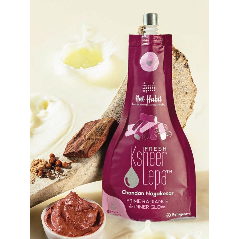 Nat Habit Chandan Nagakesar Face Mask Lepa for Glowing & Brightening Skin – 40g