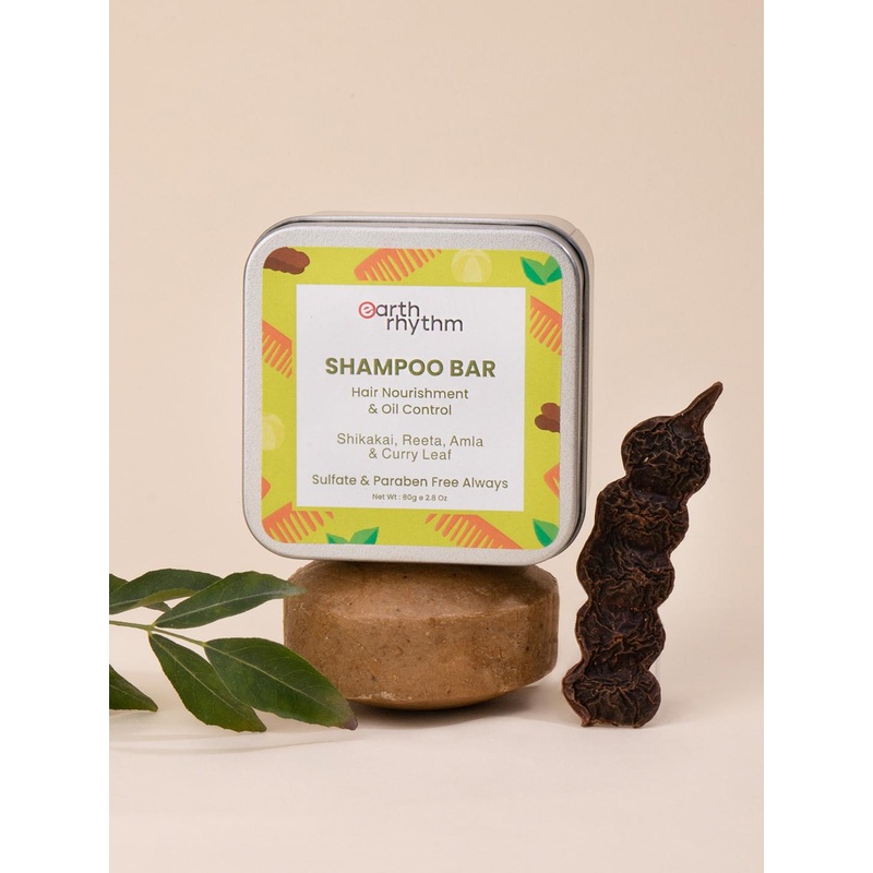 Earth Rhythm Shikakai Shampoo Bar-80 g