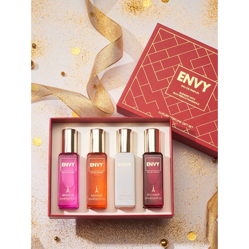 Envy Women Set of 4 Eau De Parfum 20 ml Each – Opulence, Bewitch, Radiant, Enchant