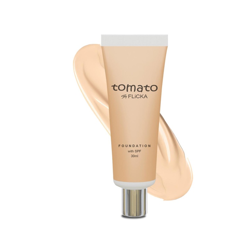 FLiCKA Tomato Moisturizing Lightweight & Long Lasting Liquid Foundation Ivory 01 30ml
