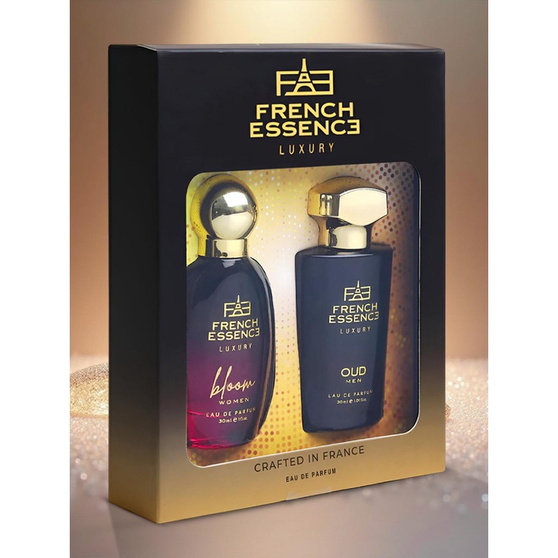 FRENCH ESSENCE Set Of 2 Bloom & Oudh Long Lasting Eau De Parfum – 30 ml Each