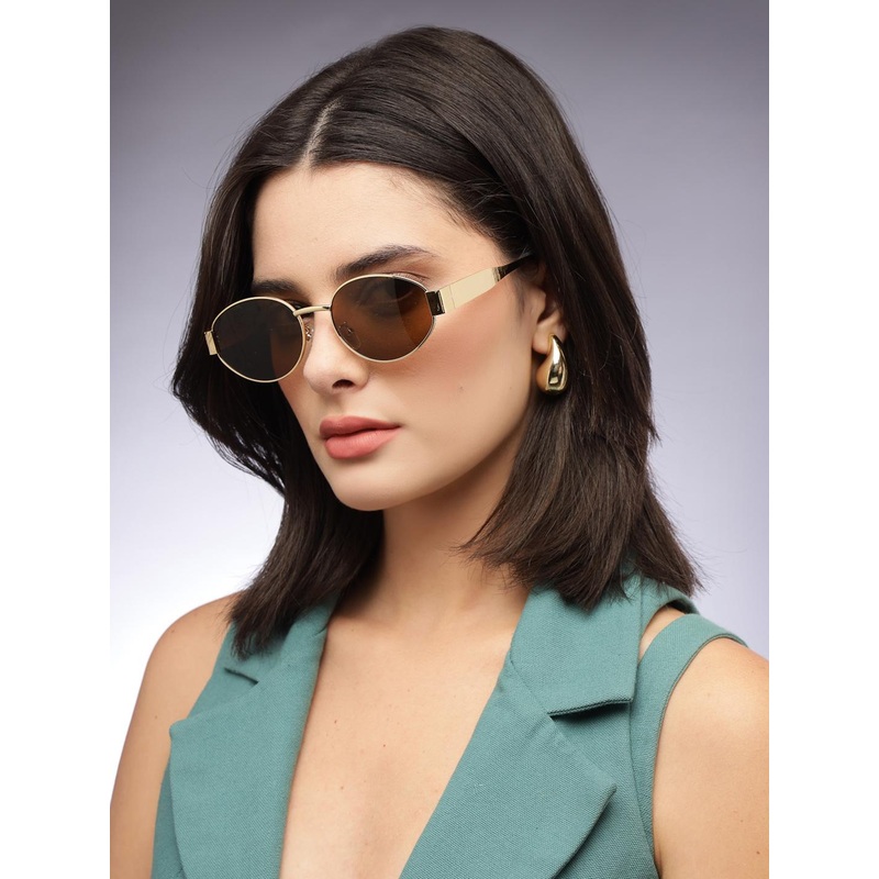 HASHTAG EYEWEAR Women Oval Sunglasses with UV Protected Lens