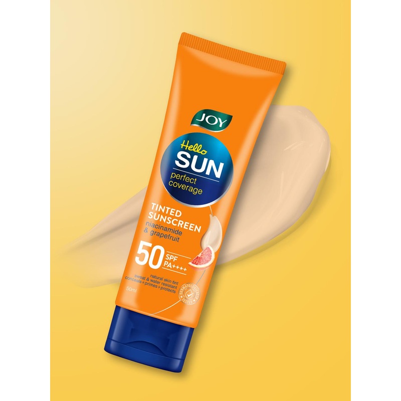 Joy Sunscreen SPF 50 PA+++ Tinted Mattifying Sunscreen with Natural Tone 50ml