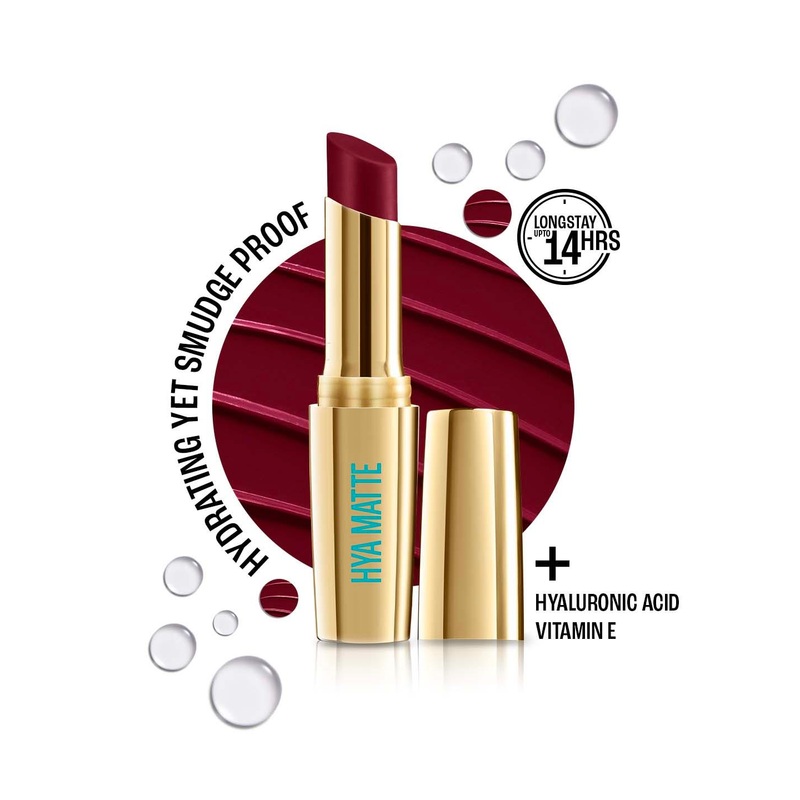 Lakme 9to5 Hya Matte Hydrating Smudgeproof Lipstick Lasts 14Hr 3.6g – Sangria Sunday MM3