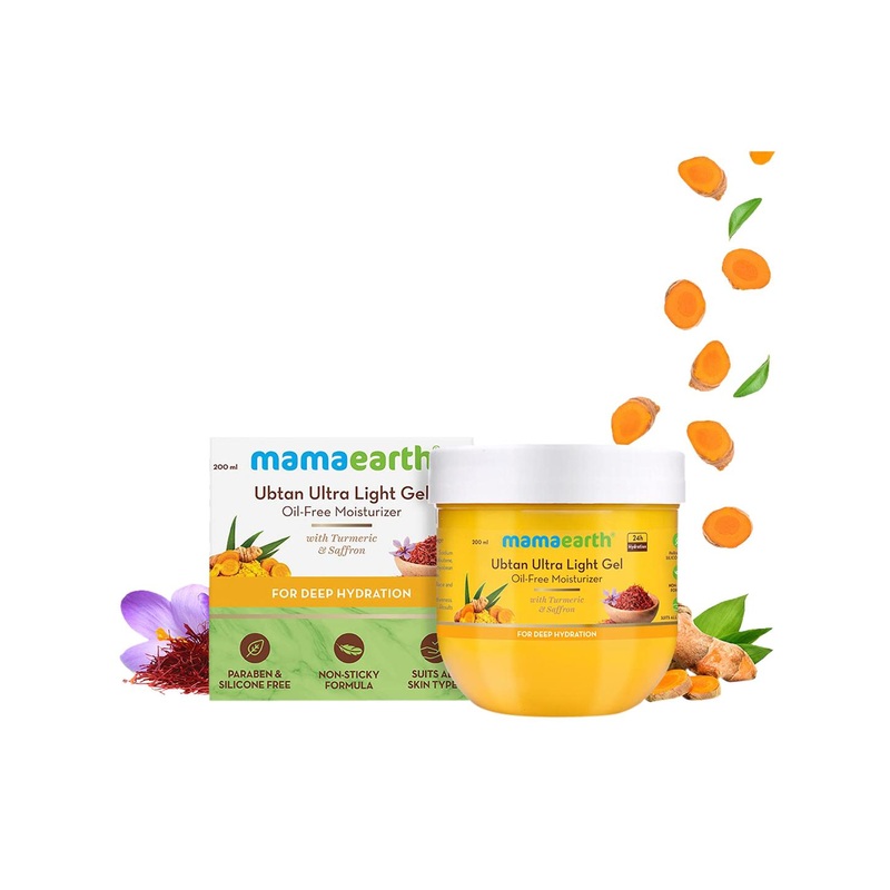 Mamaearth Ubtan Ultra Light Gel Oil-free Moisturizer With Turmeric & Saffron For Hydration