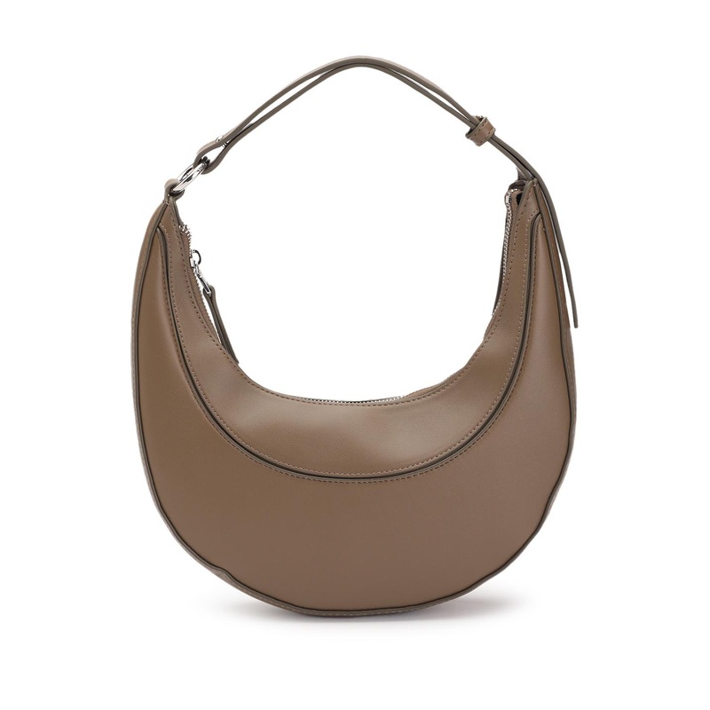 MANGO PU Half Moon Shoulder Bag