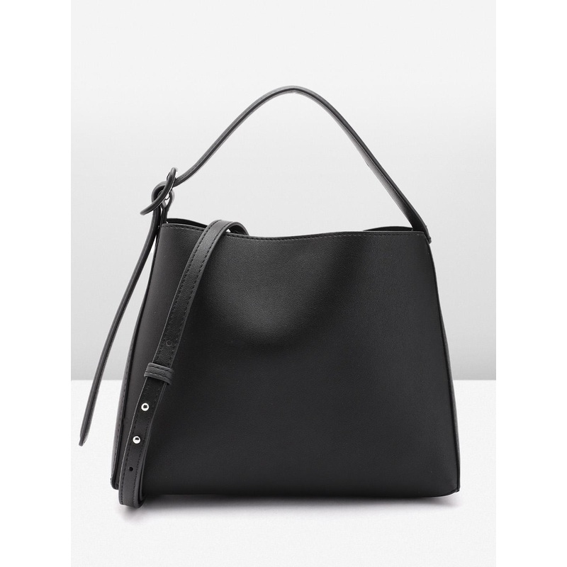 MANGO Structured Handheld Bag With Buckle