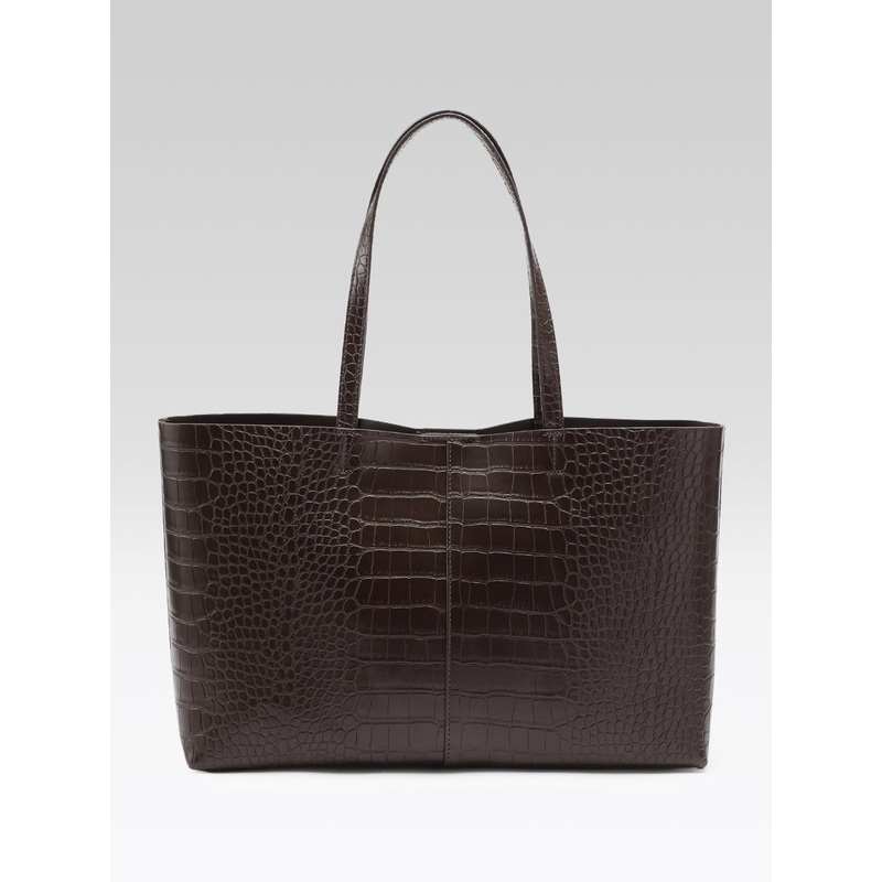 MANGO Textured PU Structured Shoulder Bag