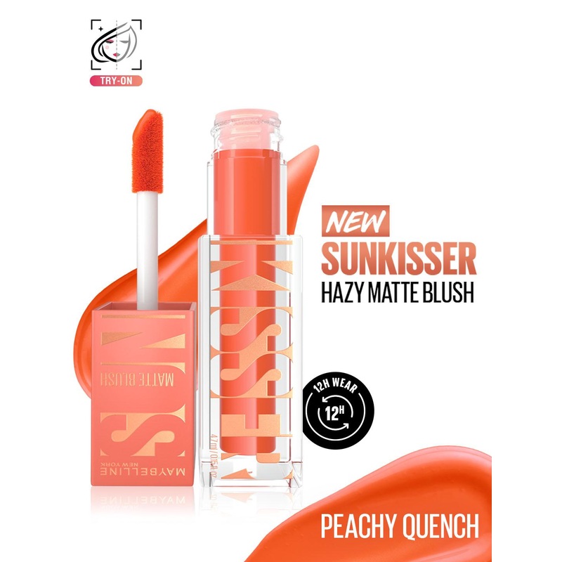 Maybelline 12HR Sunkissed Cheeks Sweat-Proof Sunkisser Hazy Matte Blush – Peachy Quench
