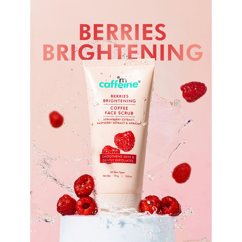 MCaffeine Berries Brightening Coffee Face Scrub With Apricot – 75 g