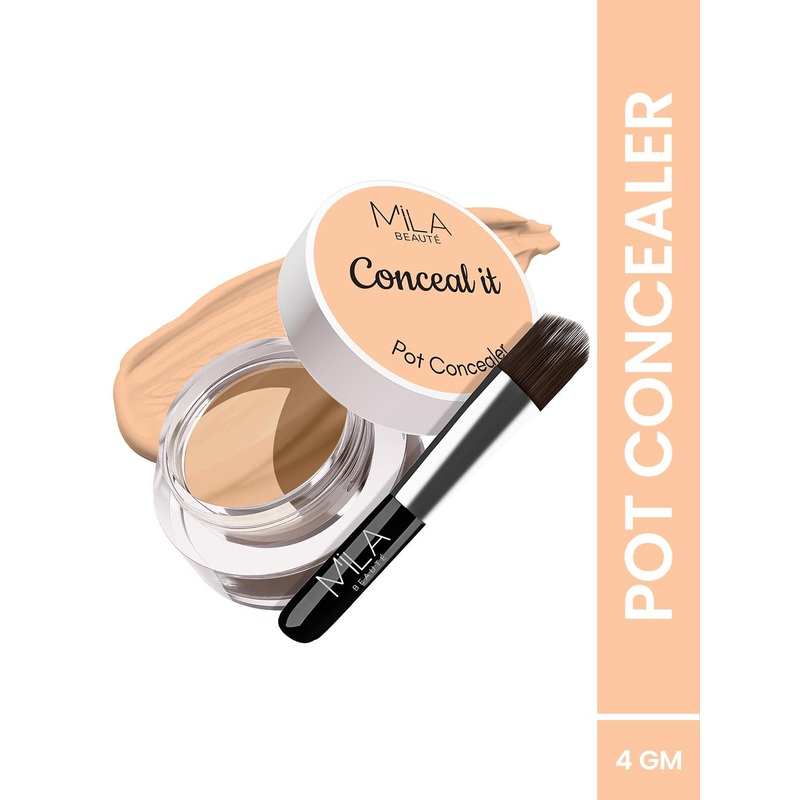 MILA BEAUTE Conceal It Pot Concealer Enriched With SPF 15 & Vitamin E – 4 g -Medium Beige