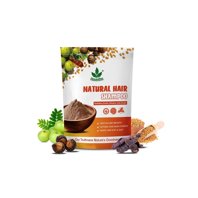 Natural Hair Shampoo With Amla, Reetha, Shikakai and Methi Dana Powder