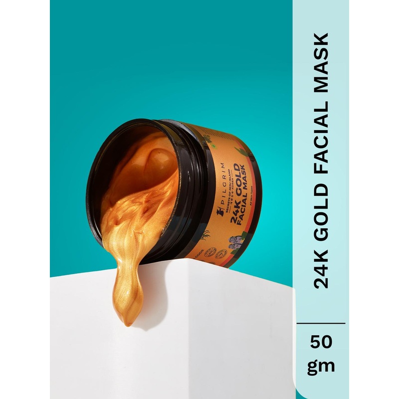 Pilgrim 24K Gold Skin Brightening Face Mask For Instant Facelift & Radiant Glow 50 g