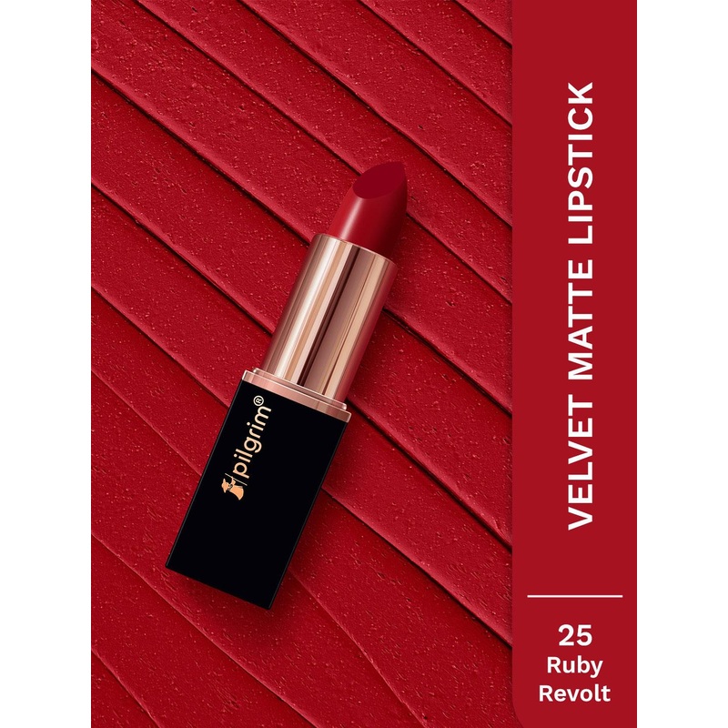 Pilgrim Matte Bullet Intense Colour Transferproof & Smudgeproof Lipstick – Ruby Revolt 25