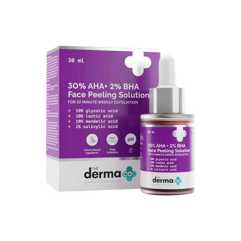 The Derma co. 30% AHA +2% BHA Peeling Solution with Lactic Acid – 30 ml