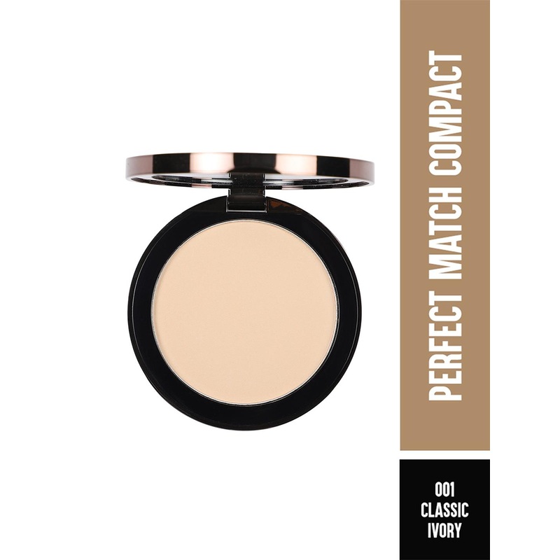 Colorbar Perfect Match Compact with Hyaluronic Acid & Vitamin E 9 g – Classic Ivory 001