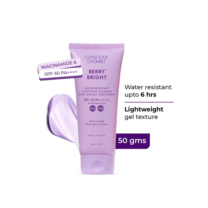 Conscious Chemist Niacinamide Sunscreen SPF 50 with Water Resistant & No White Cast – 50g
