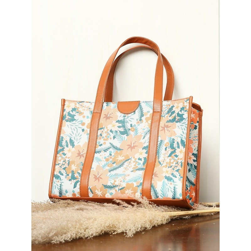 DressBerry Floral Printed Shopper Tote Bag
