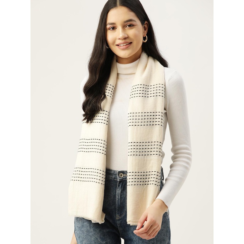 DressBerry Women Self Striped Wool Acrylic Scarf