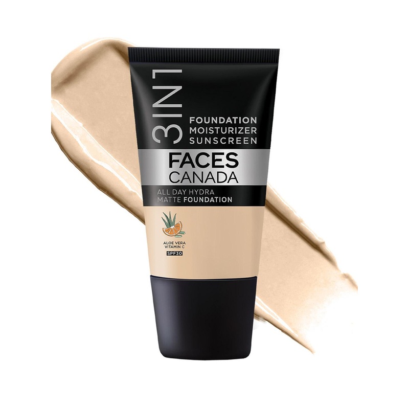 FACES CANADA SPF30 All Day Hydra 3IN1 Mini  Matte Foundation+Moisturizer – Absolute Ivory