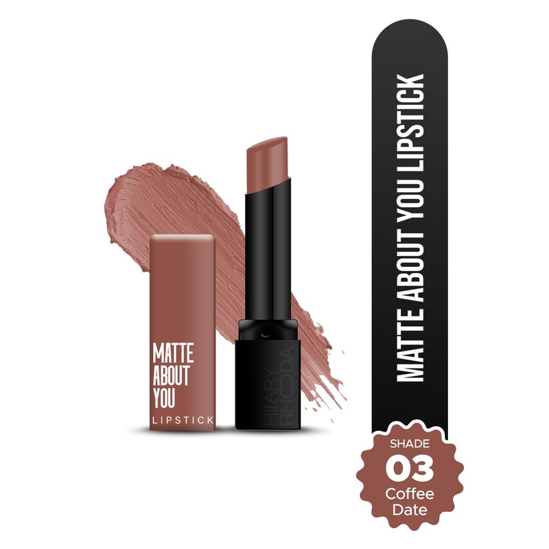 Hilary Rhoda Matte About You One Stroke Application Lipstick- 3 g – Coffee Date 03