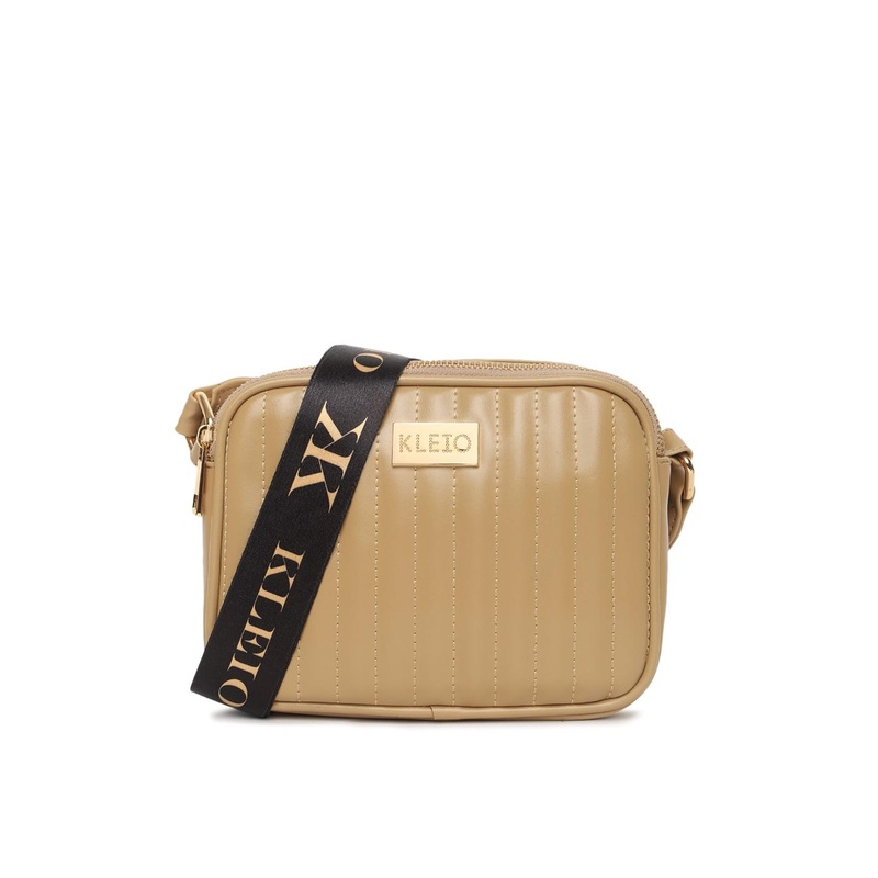 KLEIO Women Structured Sling Bag With Quilted Detail