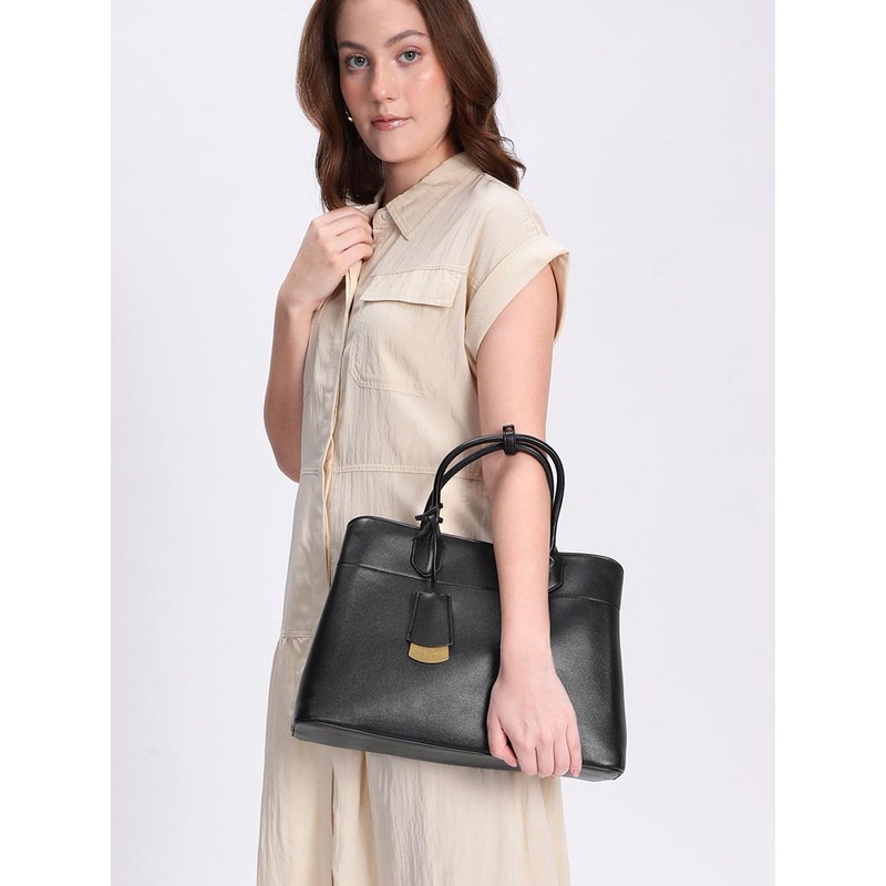 MANGO PU Structured Handheld Bag