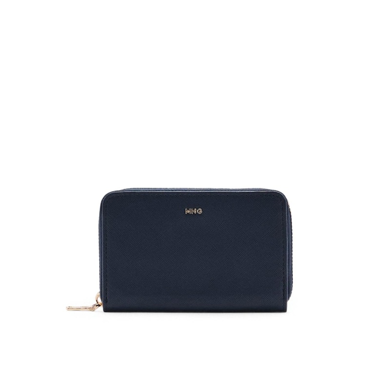 MANGO PU Textured Zip Around Wallet