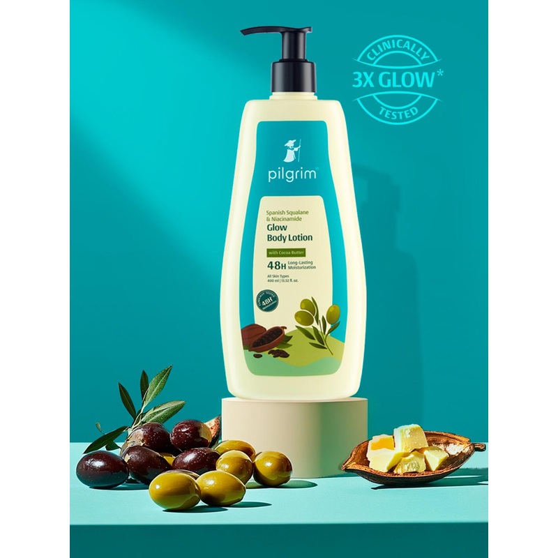 Pilgrim Spanish Squalane & Niacinamide Glow Body Lotion With Cocoa Butter – 400 ml