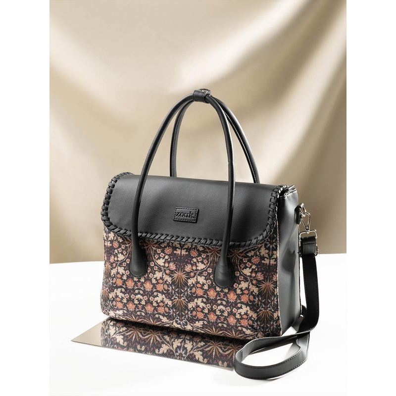 ZOUK Floral Structured Handheld Bag
