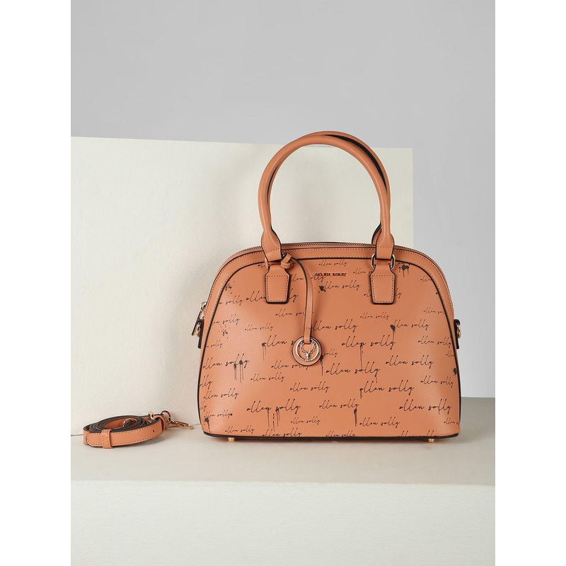 Allen Solly Woman Typography Baguette Satchel Bag