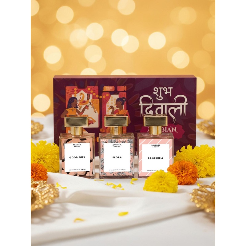 Arabian Aroma Women Set Of 3 Flora, Good Girl & Bombshell Perfume – 30 ml Each