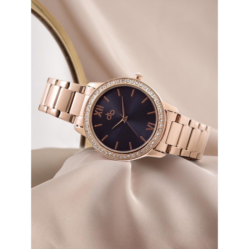 DressBerry Women Navy Embellished Dial Watch MFBTMLDBA7