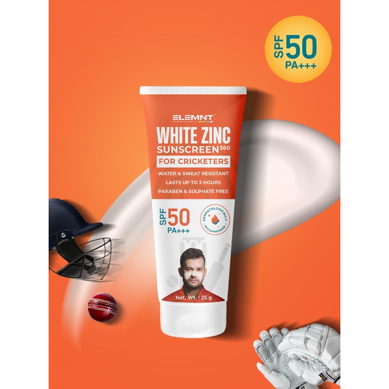 Elemnt Sports Science SPF 50 PA +++ White Zinc Sunscreen- 25 g